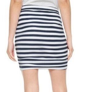 Splendid Black and White Striped Mini Skirt